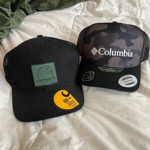 Bundle Carhartt and Columbia Trucker hats NWT